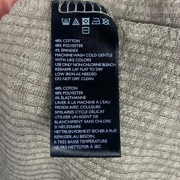 Free People World Traveler Waffle Knit Turtleneck Sweater Grey Size Medium Boho - Picture 9 of 12